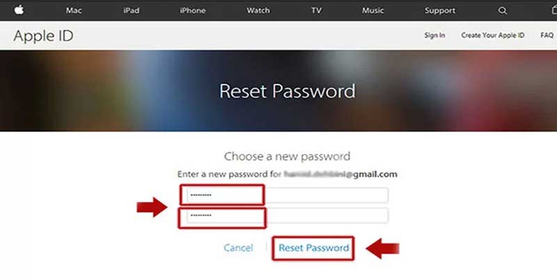 بازیابی رمز اپل ایدی از طریق سوال امنیتی